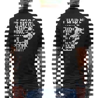 I'd Rather Be Riding My Grom メンズTシャツ バックプリント - Kawaiitshirt