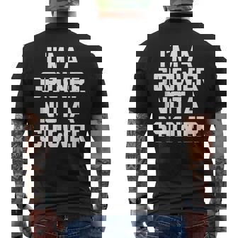 I'm A Grower Not Ahower 面白い言葉 皮肉な男 男性 メンズTシャツ バックプリント - Kawaiitshirt