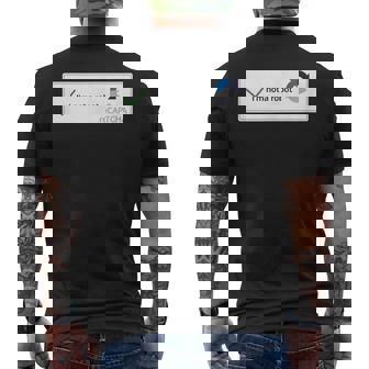 I'm Not A Robot Web Internet Quiz Question メンズTシャツ バックプリント - Kawaiitshirt