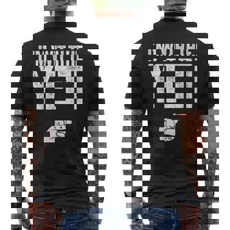 I'm With The Yeti お揃いのyetiコスチュームシャツ メンズTシャツ バックプリント - Kawaiitshirt