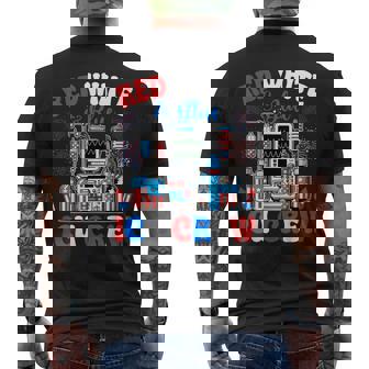 Icu Crew Red White Blue 4Th Of July Fireworks Usa Patriotic Men's T-shirt Back Print - Monsterry