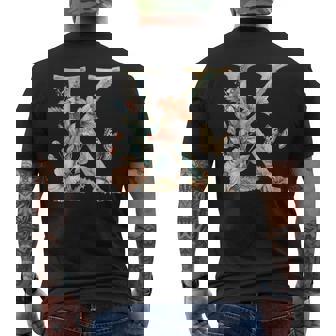 Idée-Cadeau Personnalisé Lettre K En Fleurs Et Papillons T-shirt imprimé au dos - Cadeauxyz