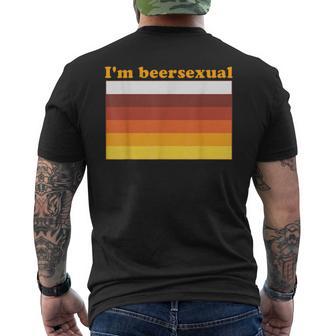 I'm Beersexual Beer Drinking Lgbtq Pride Men's T-shirt Back Print | Mazezy