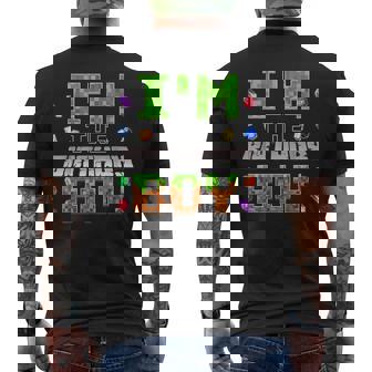 I'm The Birthday Boy Game Pixel Number Birthday Party Men's T-shirt Back Print - Monsterry