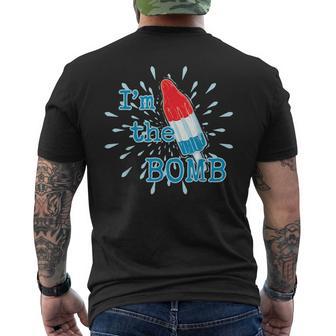 I'm The Bomb Red White Blue Ice Cream Men's T-shirt Back Print - Thegiftio UK