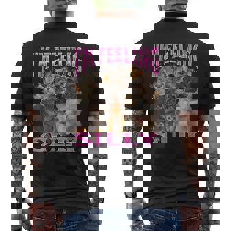 I'm Feelingilly Cat Meme Bootleg Grafik T-Shirt mit Rückendruck - Geschenkecke