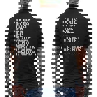 I'm Just Here To Sniff The Chairs Inappropriate Joke Men's T-shirt Back Print | Seseable CA