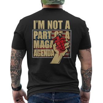 I'm Not A Part Of A Maga Agenda Political Men's T-shirt Back Print - Thegiftio UK