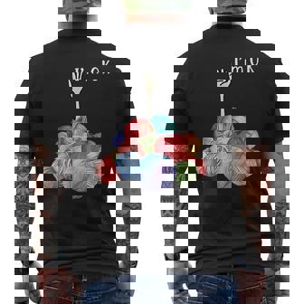 I'm Ok Crochet & Knitting Yarn Adults Black Small Short Sleeve Men's T-shirt Back Print - Thegiftio UK