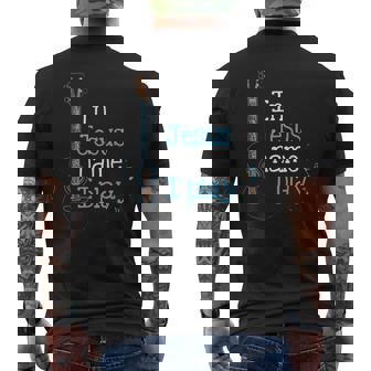 In Jesus ネームi Play ギター クリスチャン ヴィンテージギタープレーヤー メンズTシャツ バックプリント - Kawaiitshirt