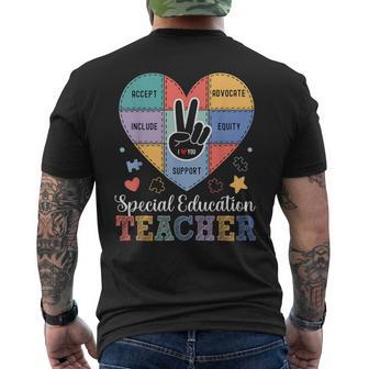 Inclusion Special Education Back To School Sped Teachers Men's T-shirt Back Print - Thegiftio UK