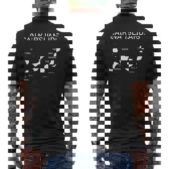 Islas Canarias Mapa Y Topónimos España Canarias Camiseta Hombre Estampado Espalda - Regaloses