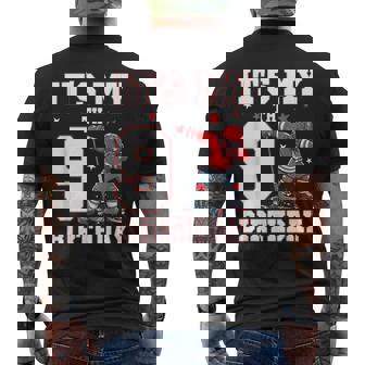 It's My 9Th Birthday 男の子 アイスホッケー ダビング 9歳 メンズTシャツ バックプリント - Kawaiitshirt