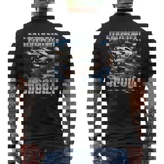 Italian Brainrot Bombardino Crocodilo メンズTシャツ バックプリント - Kawaiitshirt