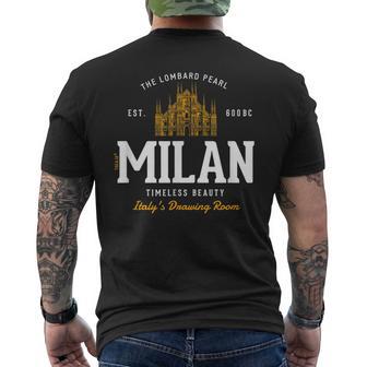 Italie Rétro Autyleintage Milan T-shirt imprimé au dos - Cadeauxyz
