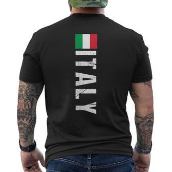 Italy Flag Italy Vintage Italia Italiano Italian Men's T-shirt Back Print - Thegiftio UK