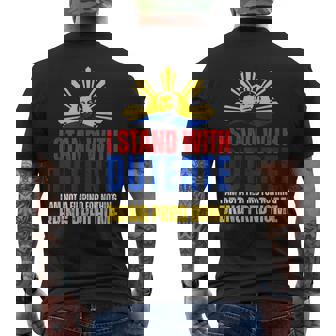 Itand With Digong Duterte Prrd Du30 フィリピン国旗 メンズTシャツ バックプリント - Kawaiitshirt
