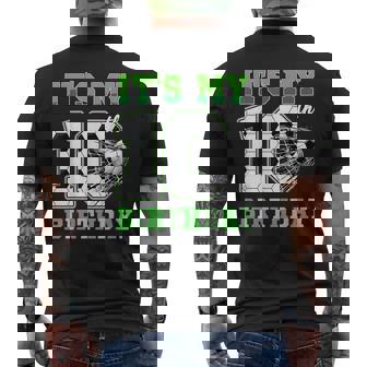 It's My 10Th Soccer Birthday Party 10Th Birthday Boy Soccer Men's T-shirt Back Print - Thegiftio UK