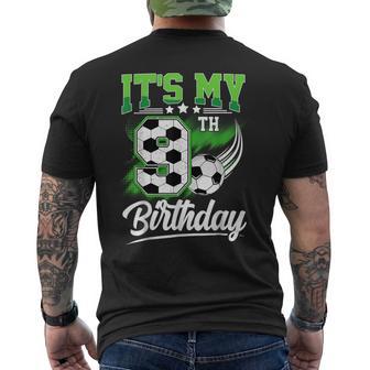 It's My 9Th Birthday Boy Soccer Ball 9 Year Old Birthday Men's T-shirt Back Print - Thegiftio UK