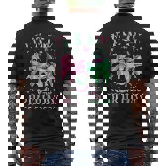 It's My 9Th Birthday Witch Pink And Green 9 Year Old Men's T-shirt Back Print - Monsterry