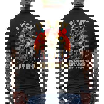 It's My Birthday Kaiju Birthday Party Japan Monster Men's T-shirt Back Print | Mazezy