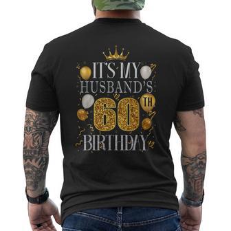 It's My Husband's 60Th Birthday Happy Birthday 60 Years Old Men's T-shirt Back Print - Thegiftio UK