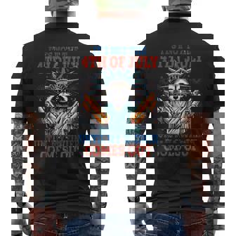 It's Not The 4Th Of July Until My Weiner Comes Out Hotdog Men's T-shirt Back Print - Monsterry