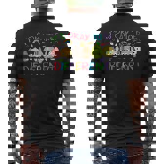 It's Okay To Be Different Cute Diversity Back To School Men's T-shirt Back Print - Monsterry