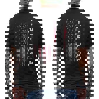 Ivf Warrior Us Flag Daddy Transfer Day Infertility Men's T-shirt Back Print | Mazezy