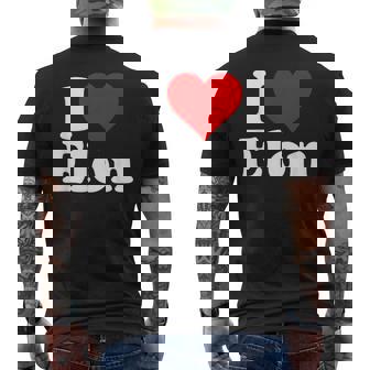J'aime Heart Elon En Caroline Du Nord T-shirt imprimé au dos - Cadeauxyz