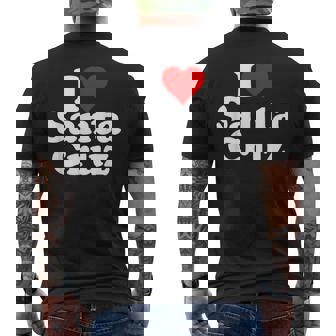 J'aime Heartanta Cruz En Californie T-shirt imprimé au dos - Cadeauxyz