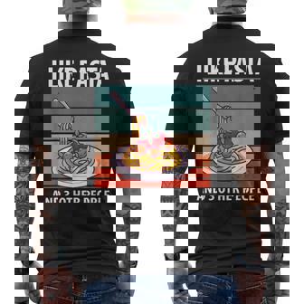 J'aime Les Pâtes Et 3 Autres Personnes T-shirt imprimé au dos - Cadeauxyz