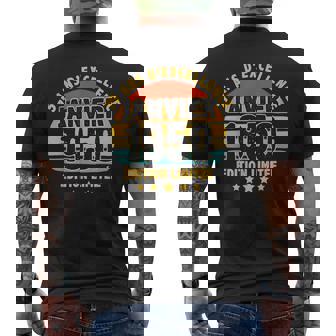 Janvier 1950 75 Ans Homme Cadeau Anniversaire Janvier 1950 T-shirt imprimé au dos - Cadeauxyz