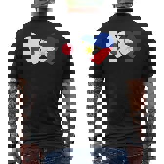 Japanese Flag Phillipinesフィリピンの遺産 フィリピンのルーツ 日本の国旗 フィリピンの国旗 メンズTシャツ バックプリント - Kawaiitshirt