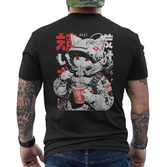 Japanese Streetwear Cyberpunk Y2k Retro Techwear Manga Anime Men's T-shirt Back Print - Monsterry