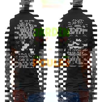 Jardin Et Passer Du Temps Avec Mes Poules Cadeau Jardinage T-shirt imprimé au dos - Cadeauxyz