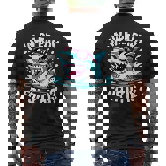 Jaw Ready For This Shark Lover Ocean Wildlife Men's T-shirt Back Print - Monsterry