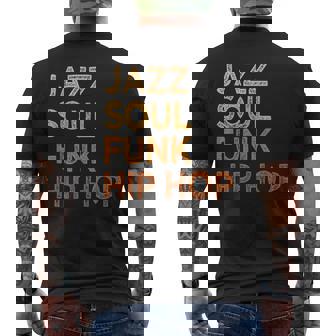 Jazzoul ファンク ヒップホップ アフリカ系アメリカ人のプライド音楽愛好家 メンズTシャツ バックプリント - Kawaiitshirt