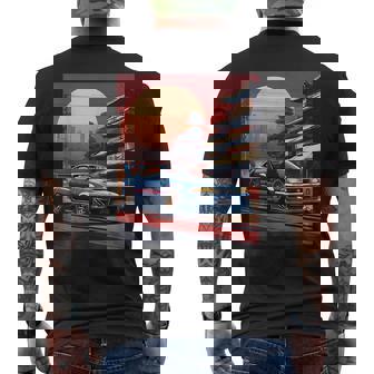 Jdm レトロ 日本自動車 レースカー 東京 スカイライン サンセット メンズTシャツ バックプリント - Kawaiitshirt