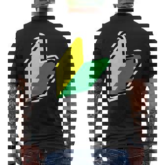 Jdm：Jdmマークビギナードライバー若葉商信社シンボル メンズTシャツ バックプリント - Kawaiitshirt