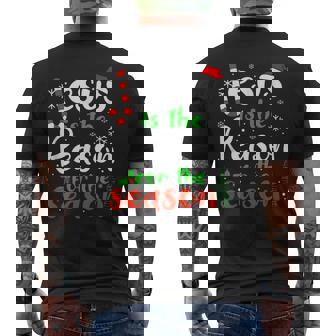 Jesus Is The Reason For Theeason クリスマス 神の信仰 メンズTシャツ バックプリント - Kawaiitshirt