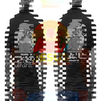 Jesus Jiu Jitsu Apparel Retro Cool Jiu Jitsu Cristiano Idea De Regalo Religioso -Jóvenes Manga Larga Negro Pequeño Eu Camiseta Hombre Estampado Espalda - Regaloses