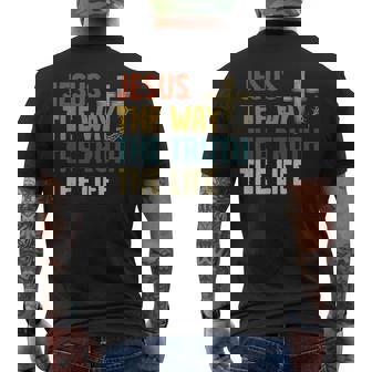 Jesus The Way The Truth The Life クリスチャン 信者 キリスト メンズTシャツ バックプリント - Kawaiitshirt