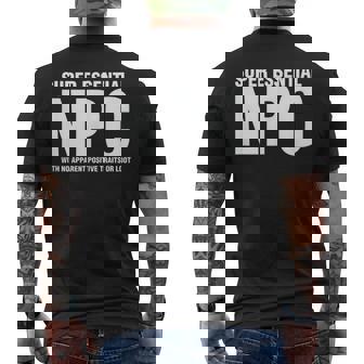 Jeux De Rôleuper Essential Npc Rpg T-shirt imprimé au dos - Cadeauxyz