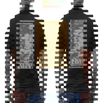 Jfk ジョン・F・ケネディ・トーンポスター メンズTシャツ バックプリント - Kawaiitshirt