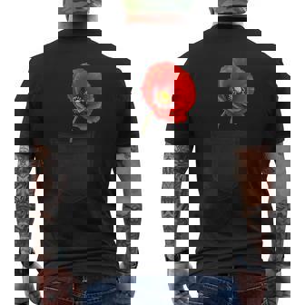 Jolie Fleur De Coquelicot Rouge Dans Une Poche Commémorative Usa Memorial Day T-shirt imprimé au dos - Cadeauxyz