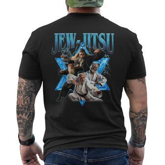 Jüdisches Jitsu-Karate Lustig Chanukka Jiu Jitsu Kampfsport T-Shirt mit Rückendruck - Geschenkecke