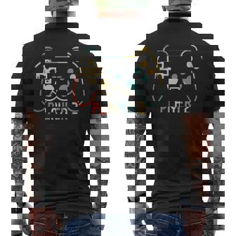 Jugador 1 Jugador 2 Pareja De Juegos A Juego Camiseta Hombre Estampado Espalda - Regaloses