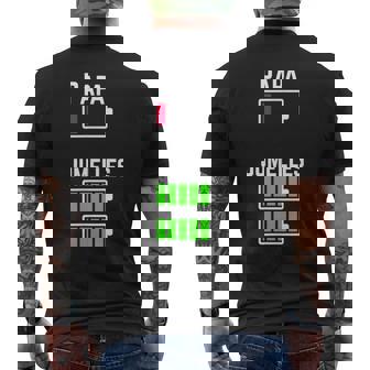 Jumelles Pleine Batterie Fatigué Papa Batterie Faible Charge T-shirt imprimé au dos - Cadeauxyz
