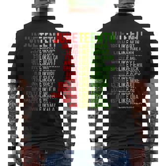 Junenth 1865 Dream Freedom Day Like Leaders Men's T-shirt Back Print - Thegiftio UK